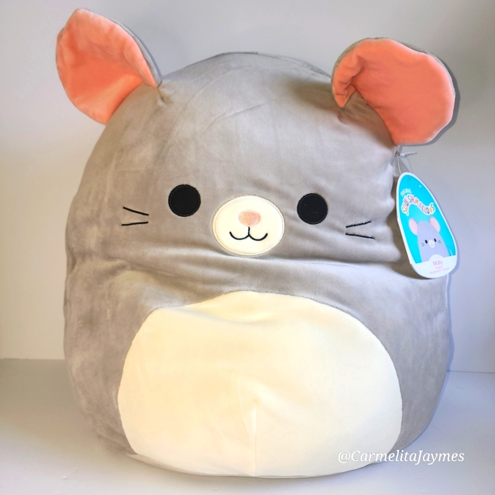 MISTY 🐁 HTF Old Version Mouse w/Softer Foam Stuffing & Fabric Squishmallow